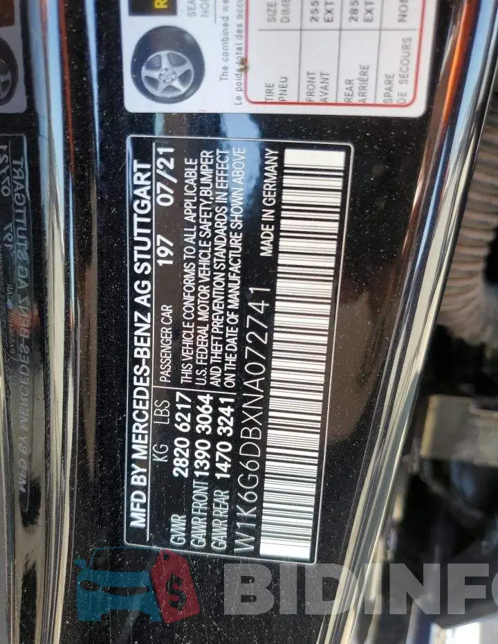 W1K6G6DBXNA072741 Photo# 12