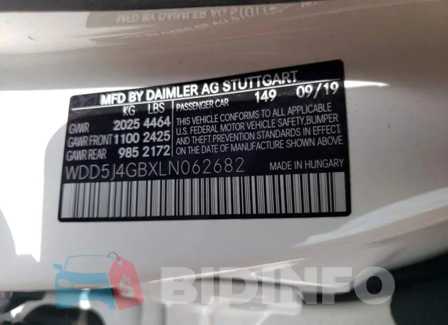 WDD5J4GBXLN062682 Photo# 12