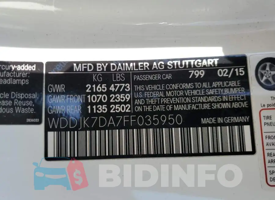WDDJK7DA7FF035950 Photo# 12