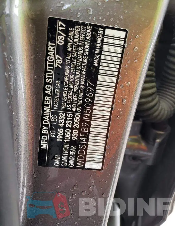 WDDSJ4EB9JN509697 Photo# 12