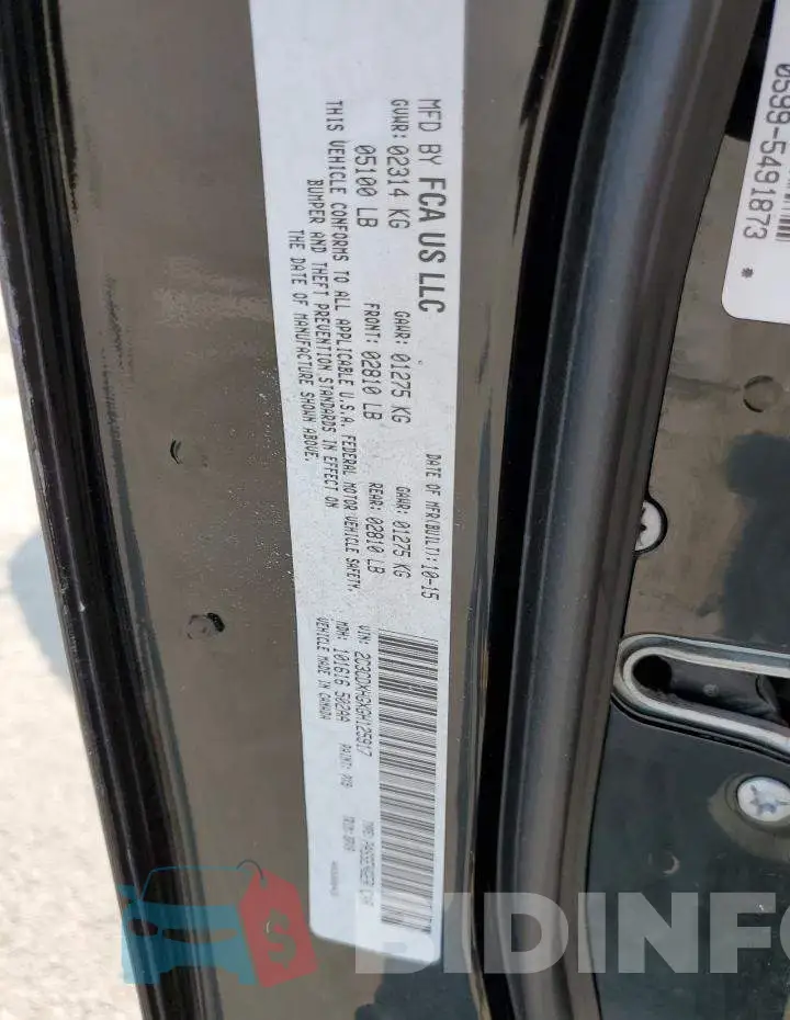 2C3CDXHGXGH125917 Photo# 12