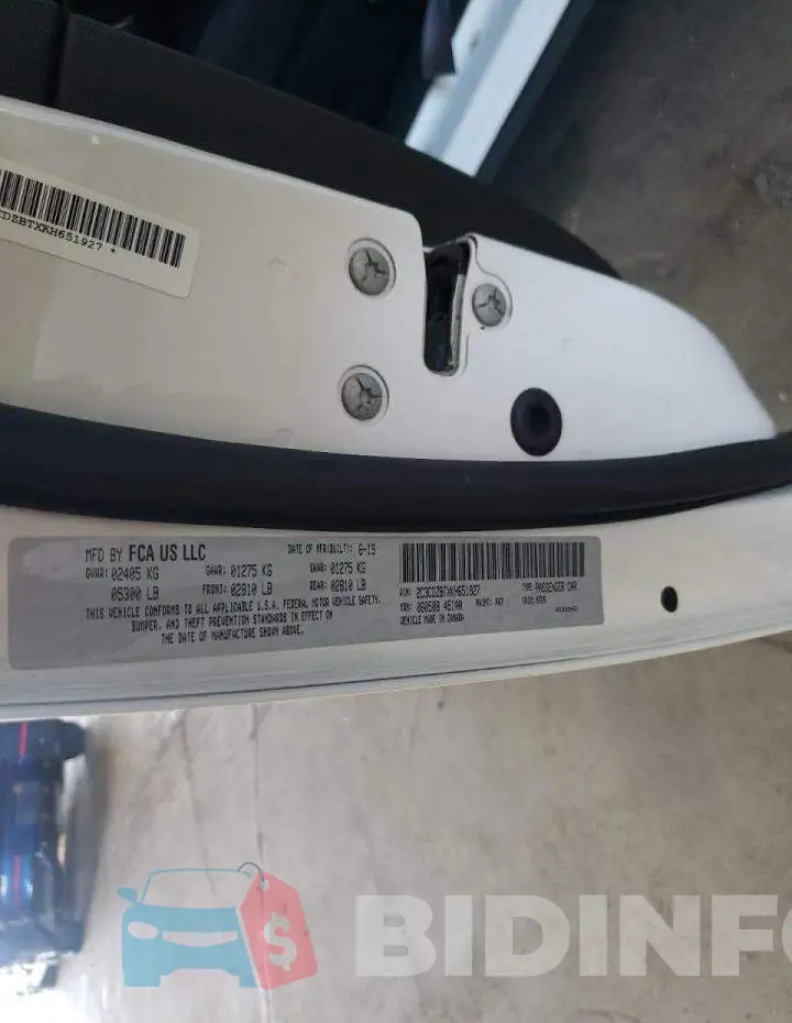 2C3CDZBTXKH651927 Photo# 10