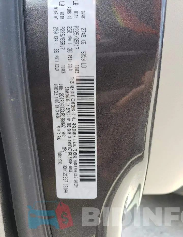 2C4RDGBG3JR180807 Photo# 13