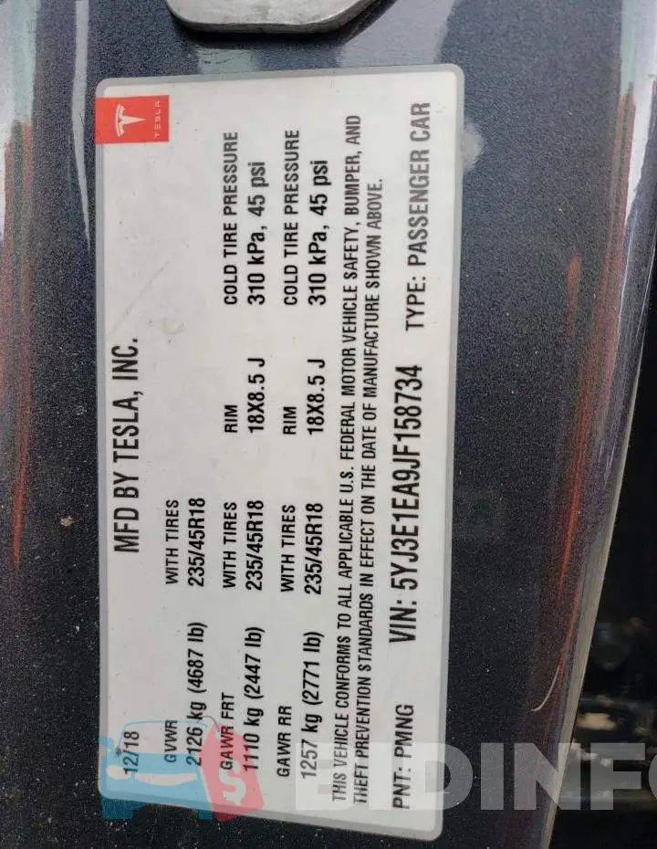 5YJ3E1EA9JF158734 Photo# 12
