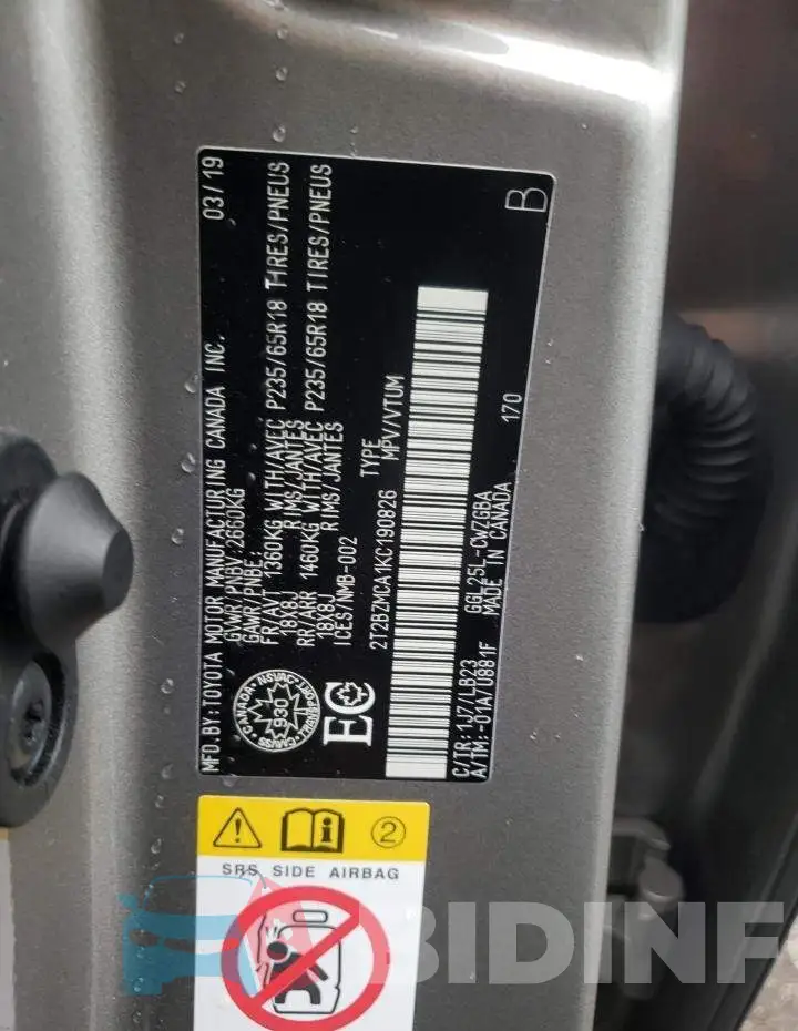 2T2BZMCA1KC190826 Photo# 14