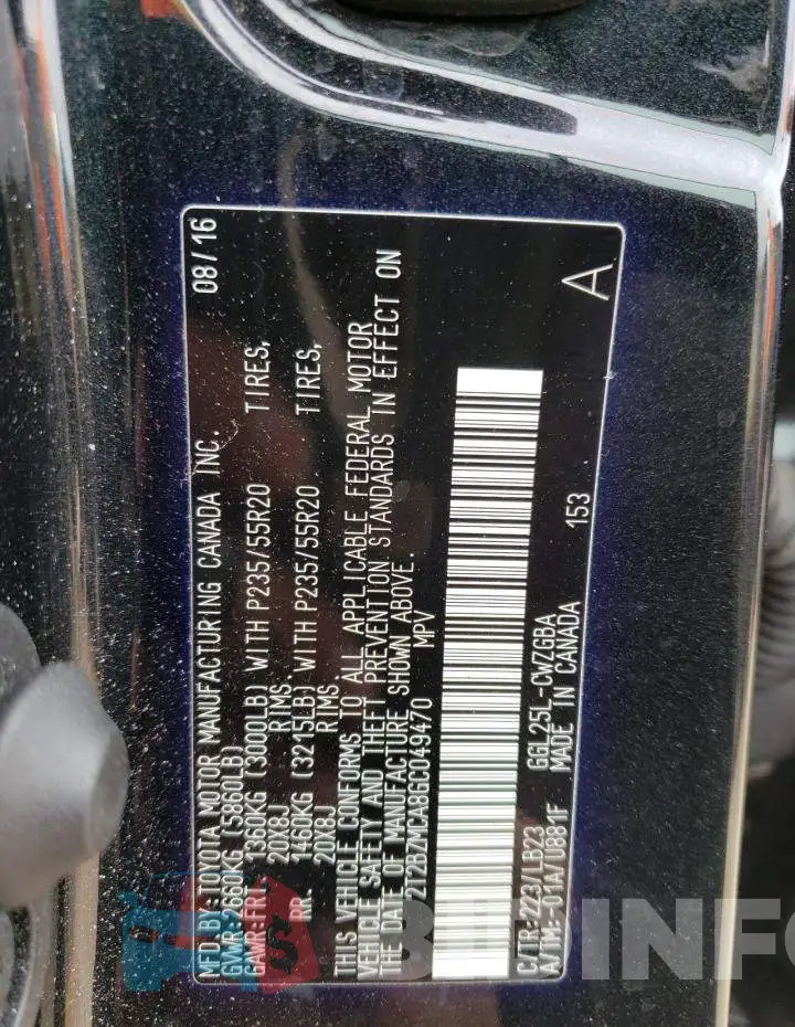 2T2BZMCA8GC049470 Photo# 13