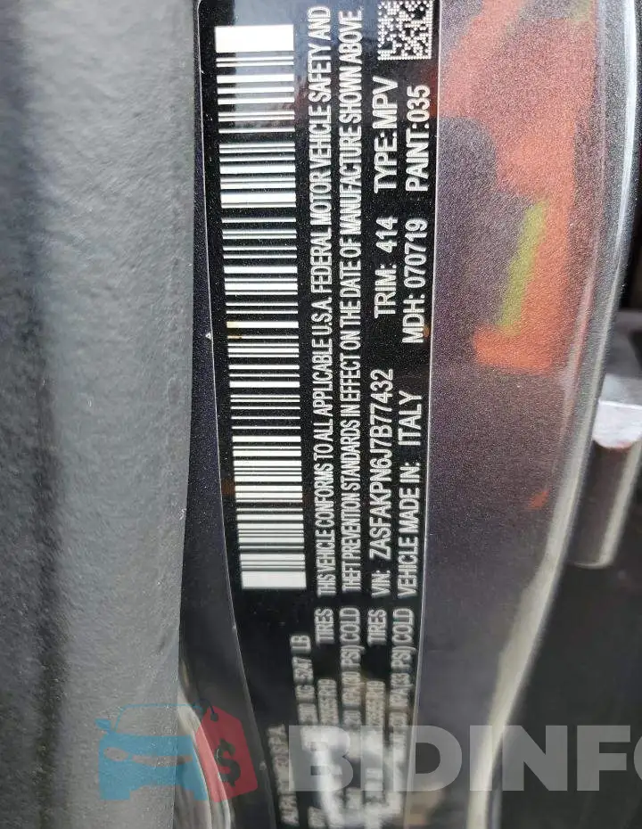 ZASFAKPN6J7B77432 Photo# 13
