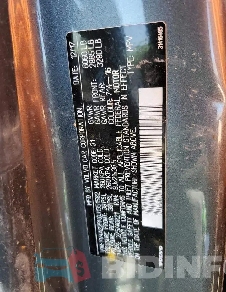YV4A22PK0J1351582 Photo# 13