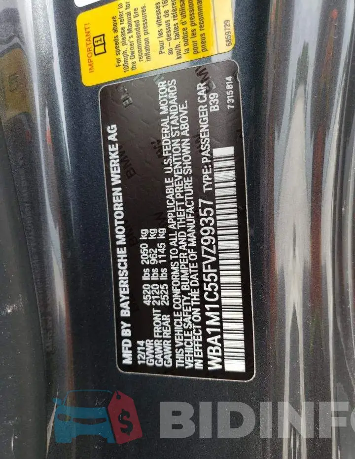 WBA1M1C55FVZ99357 Photo# 12