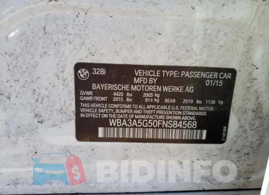 WBA3A5G50FNS84568 Photo# 12
