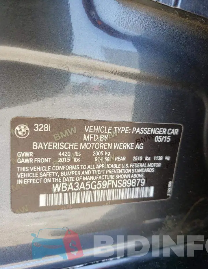 WBA3A5G59FNS89879 Photo# 12