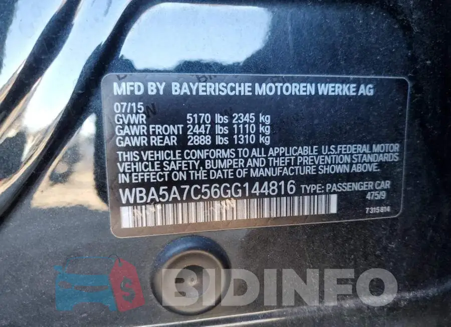 WBA5A7C56GG144816 Photo# 12