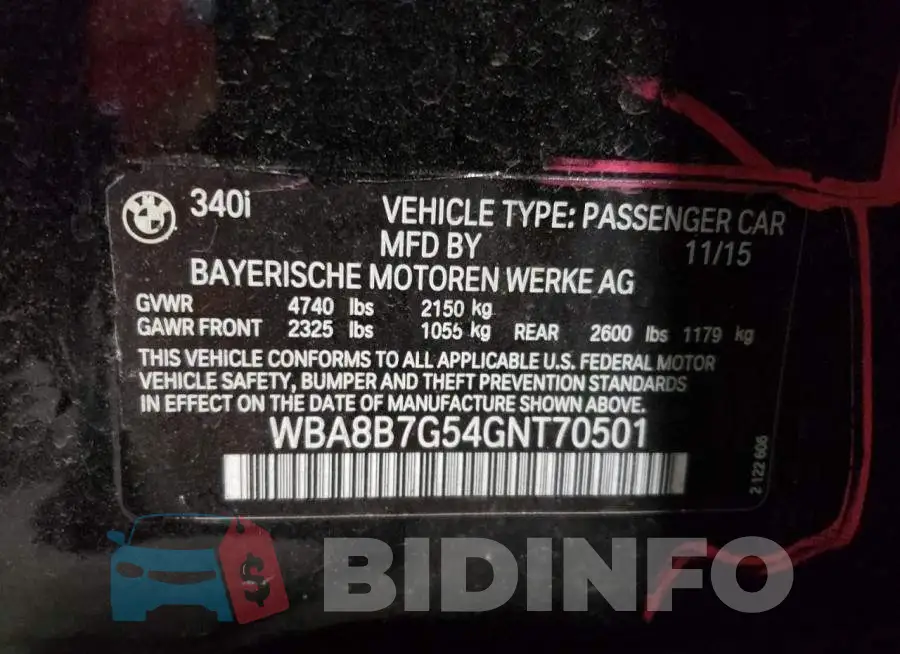 WBA8B7G54GNT70501 Photo# 12