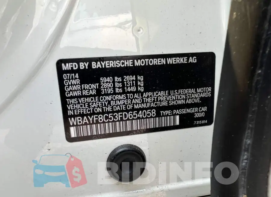 WBAYF8C53FD654058 Photo# 10