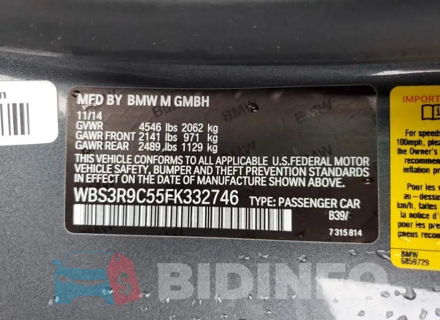 WBS3R9C55FK332746 Photo# 13