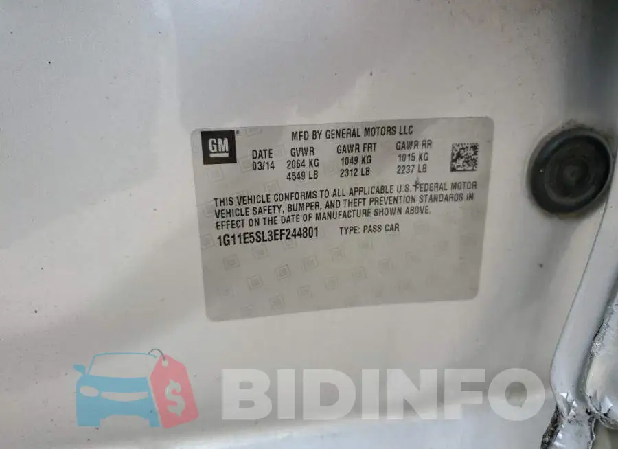 1G11E5SL3EF244801 Photo# 13