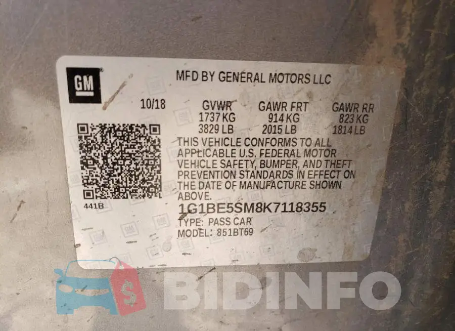 1G1BE5SM8K7118355 Photo# 13