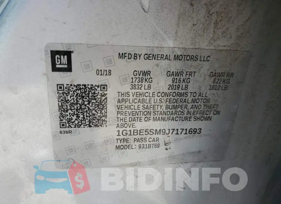 1G1BE5SM9J7171693 Photo# 13
