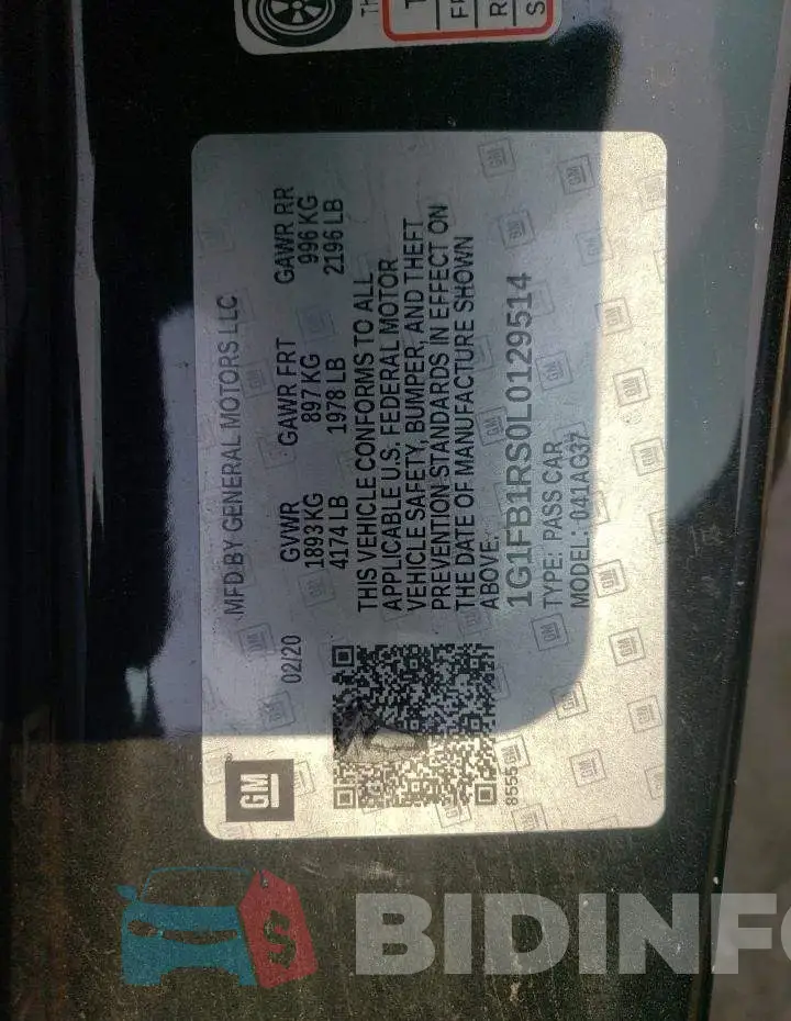 1G1FB1RS0L0129514 Photo# 12