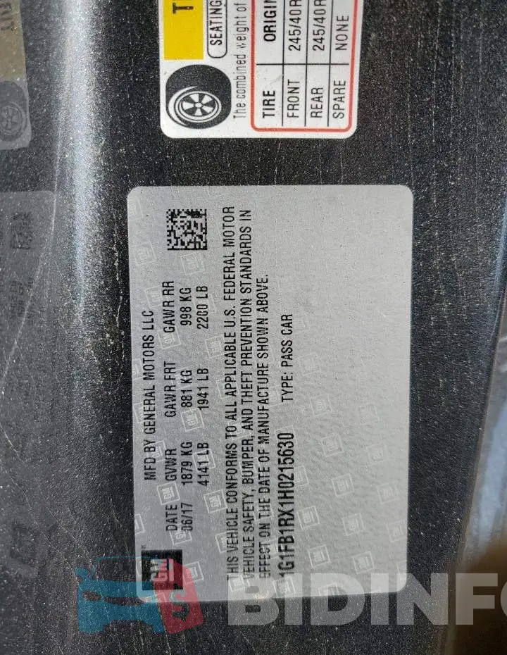 1G1FB1RX1H0215630 Photo# 12