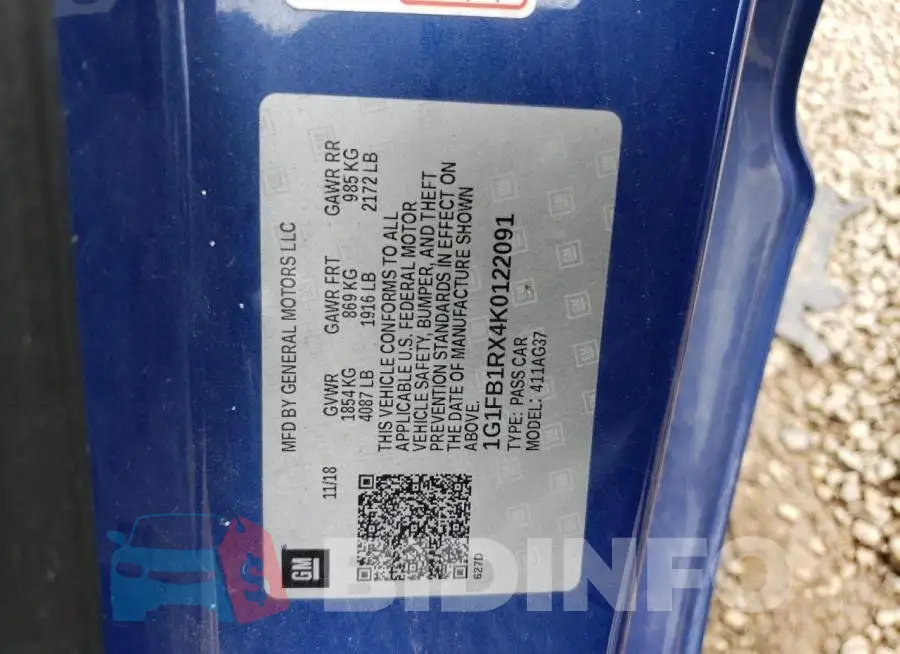 1G1FB1RX4K0122091 Photo# 13