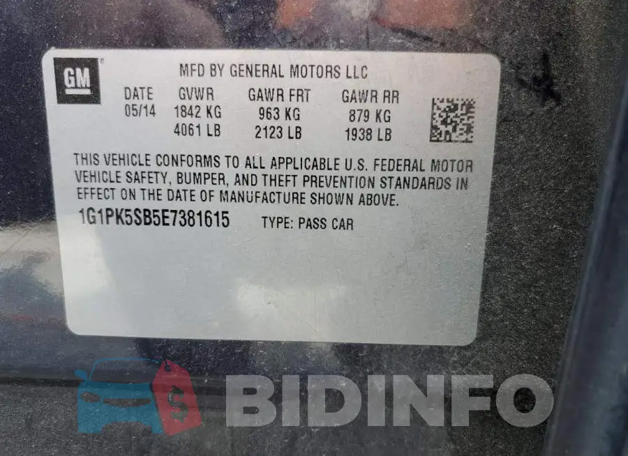 1G1PK5SB5E7381615 Photo# 13