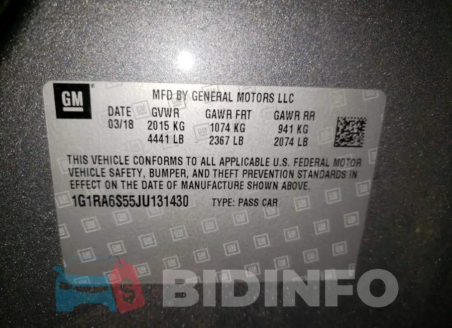 1G1RA6S55JU131430 Photo# 12