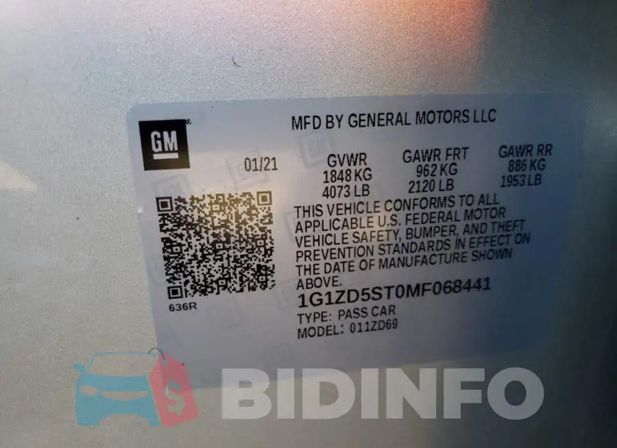 1G1ZD5ST0MF068441 Photo# 12
