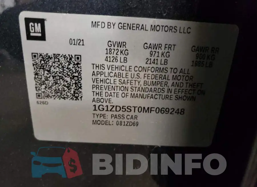 1G1ZD5ST0MF069248 Photo# 12