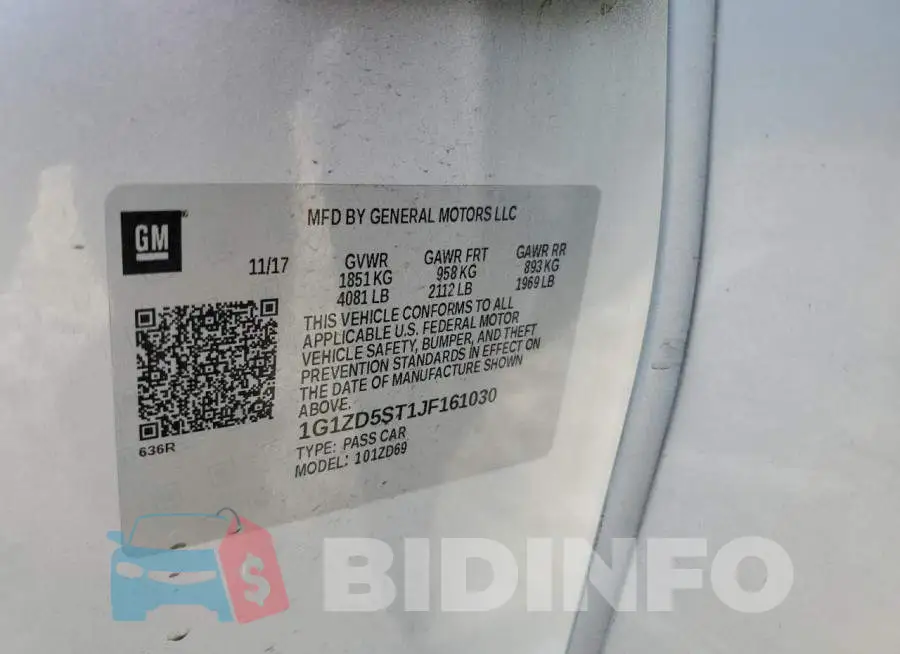 1G1ZD5ST1JF161030 Photo# 12