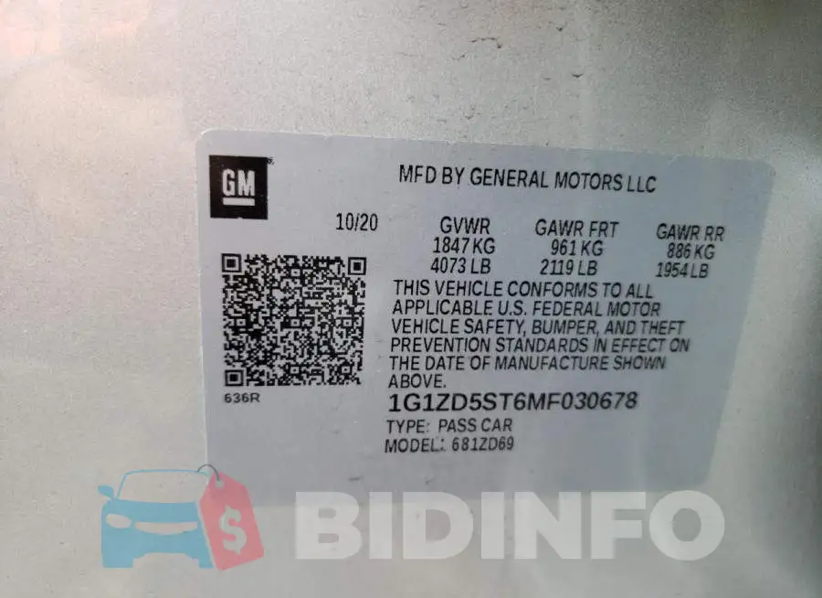 1G1ZD5ST6MF030678 Photo# 12
