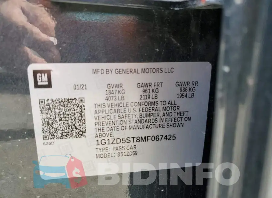 1G1ZD5ST8MF067425 Photo# 12