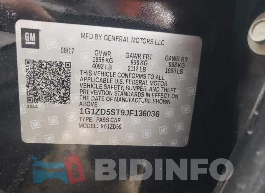 1G1ZD5ST9JF136036 Photo# 13