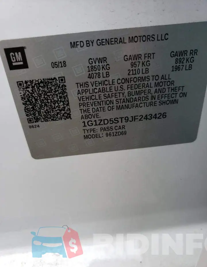 1G1ZD5ST9JF243426 Photo# 13
