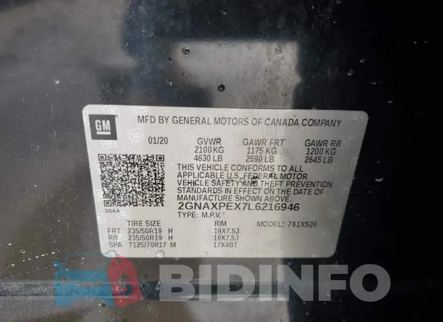 2GNAXPEX7L6216946 Photo# 14