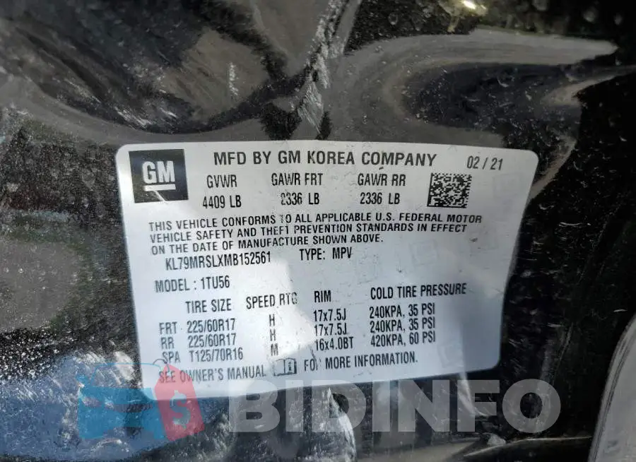 KL79MRSLXMB152561 Photo# 14