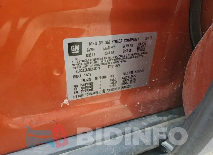 KL7CJLSB9GB547774 Photo# 14