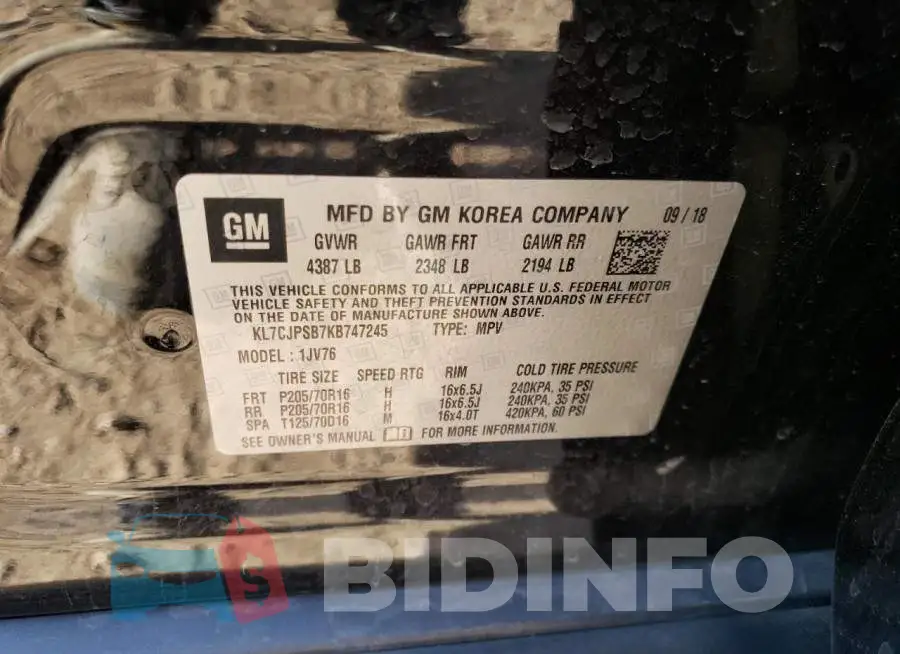 KL7CJPSB7KB747245 Photo# 12