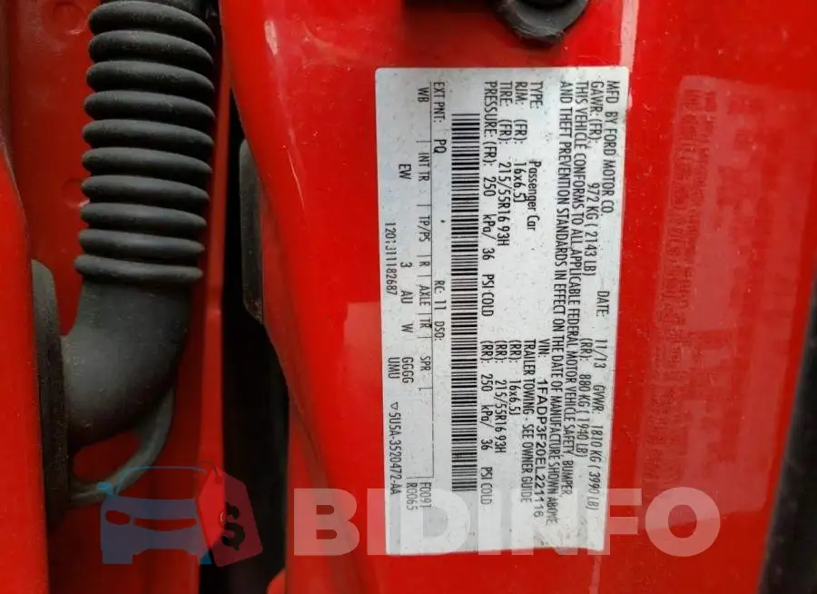 1FADP3F20EL221116 Photo# 12