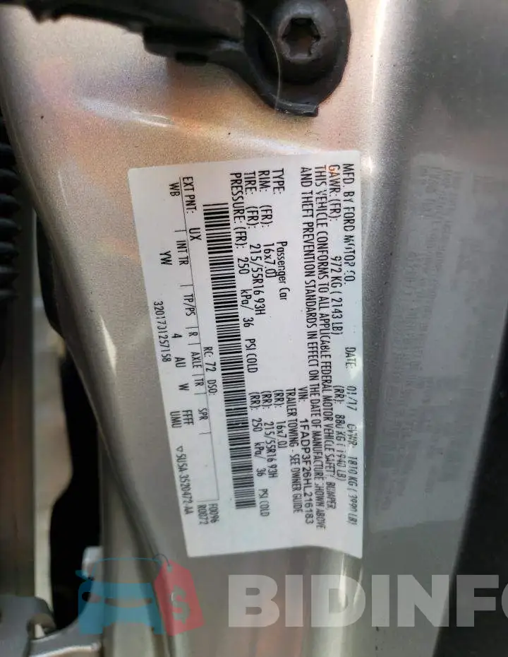 1FADP3F26HL216183 Photo# 12