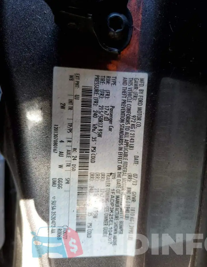 1FADP3K25EL104007 Photo# 12
