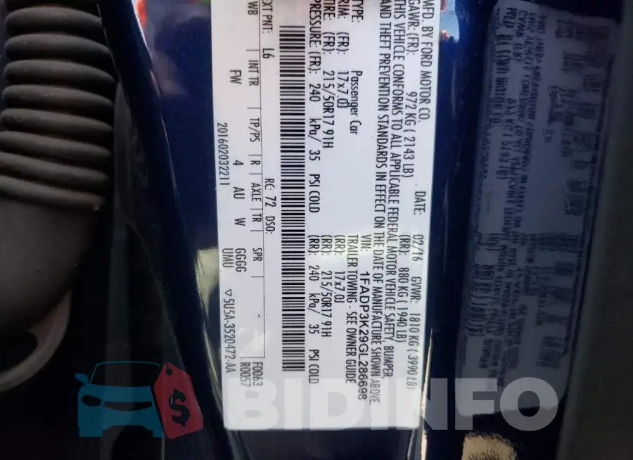 1FADP3K29GL286698 Photo# 12