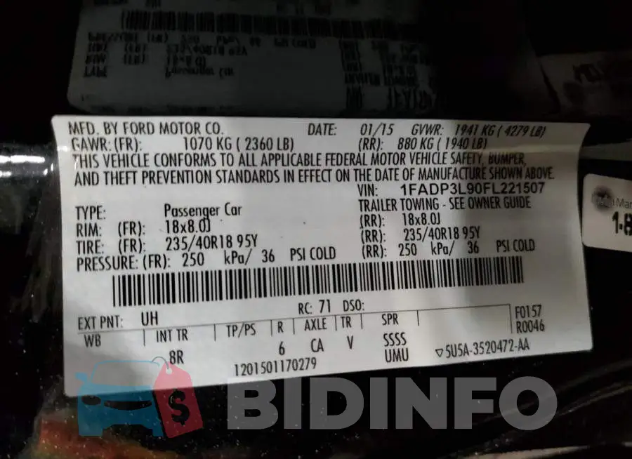 1FADP3L90FL221507 Photo# 13
