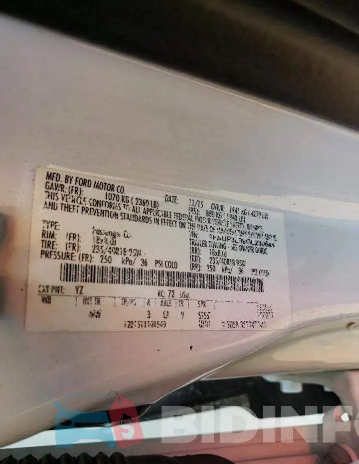 1FADP3L99GL230644 Photo# 12