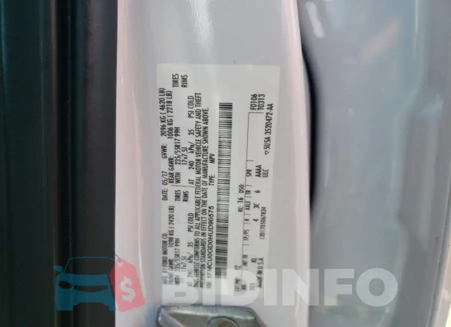 1FMCU0GD0HUD90575 Photo# 13