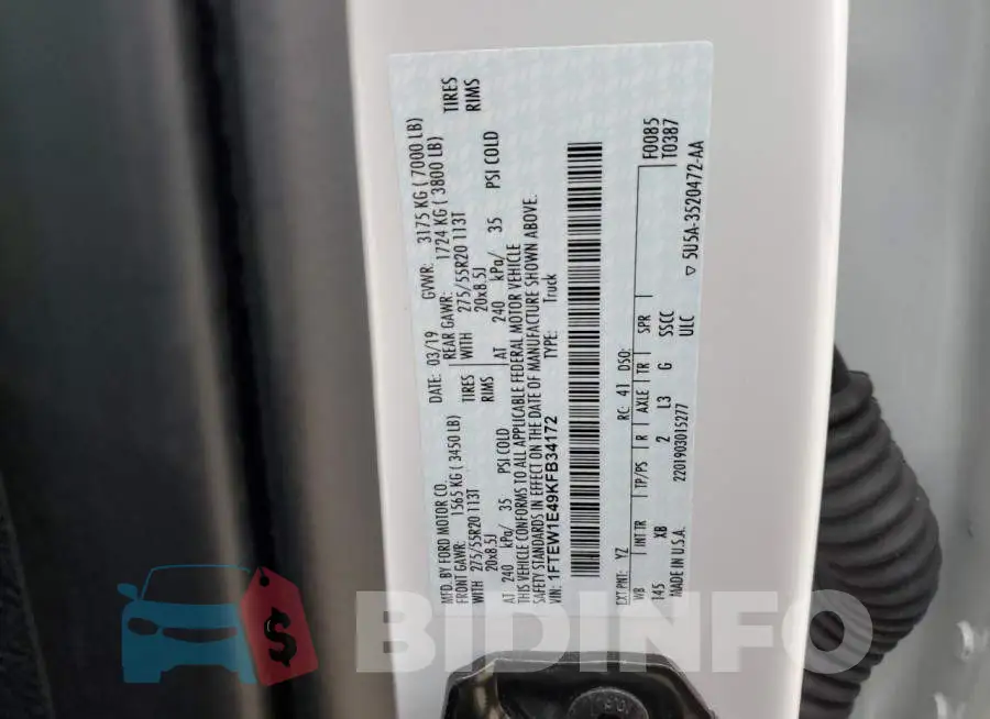 1FTEW1E49KFB34172 Photo# 13
