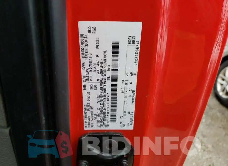 1FTFX1EF0GFC10307 Photo# 12