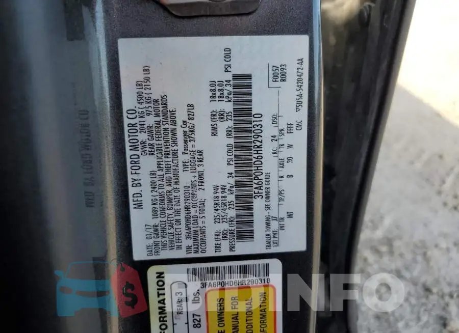 3FA6P0HD6HR290310 Photo# 12