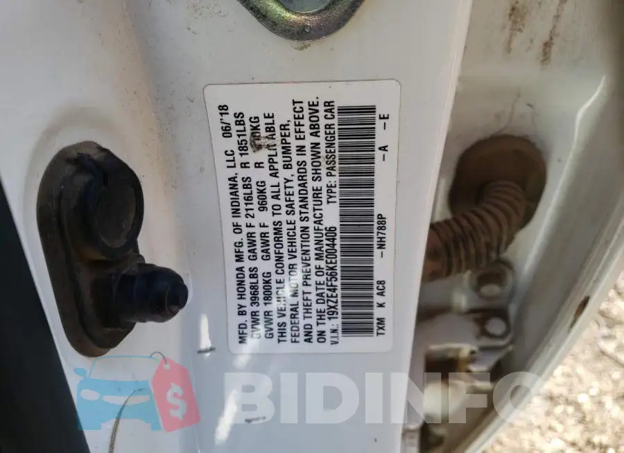 19XZE4F56KE004406 Photo# 12
