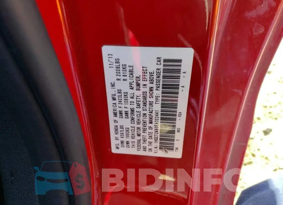 1HGCT2A80EA003441 Photo# 12